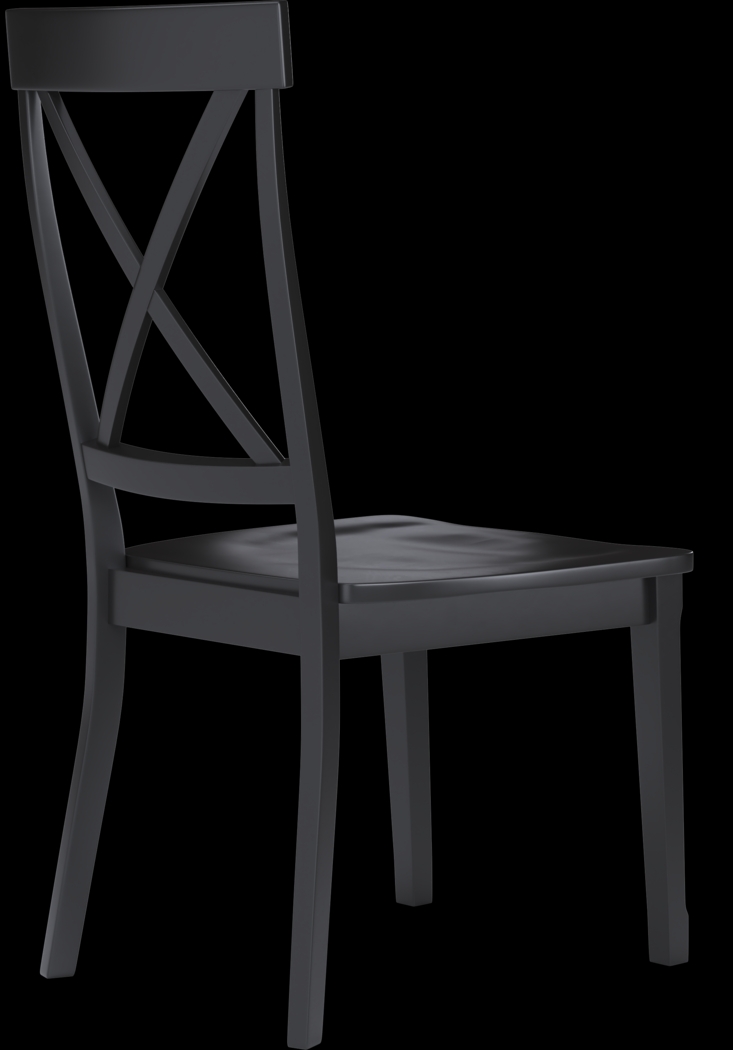 Brynwood White 5 Pc Round Dining Set with Black Chairs - Thumbnail - Image 8
