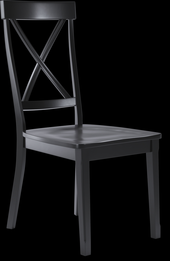 Brynwood White 5 Pc Round Dining Set with Black Chairs - Thumbnail - Image 6