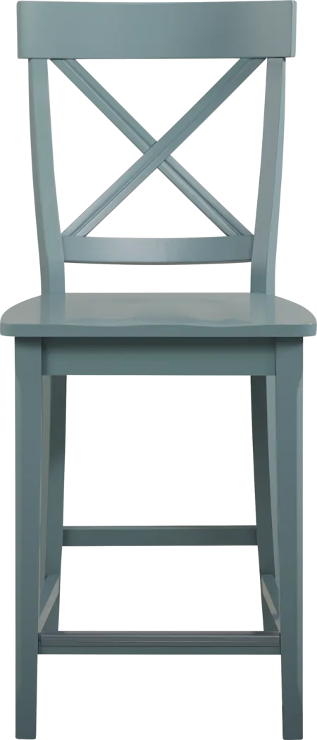 Brynwood Blue Counter Height Stool - Thumbnail - Image 2