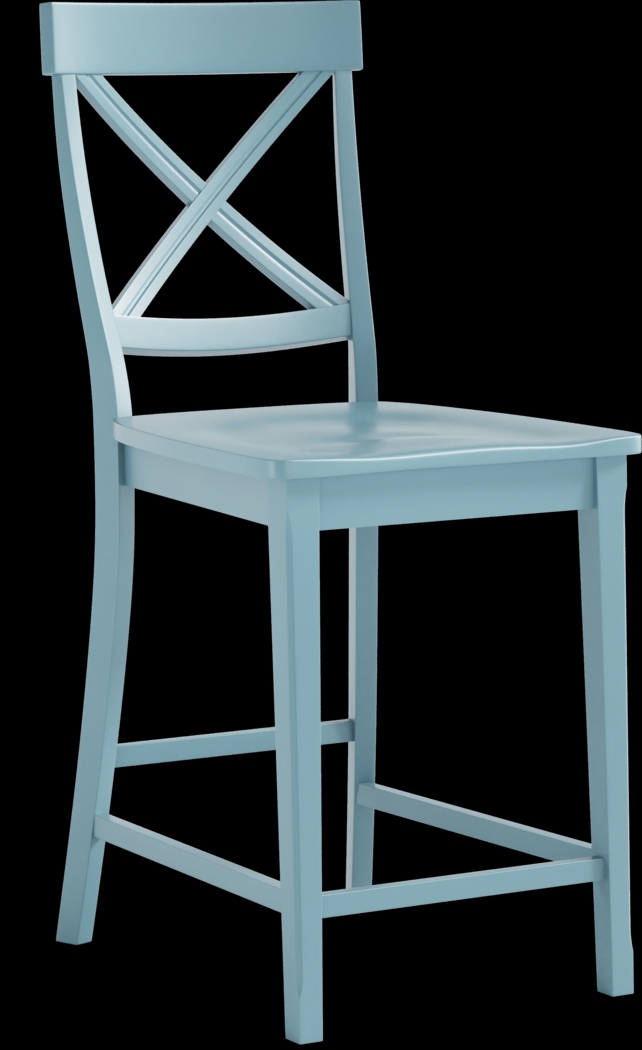 Brynwood Blue Counter Height Stool - Thumbnail - Image 1