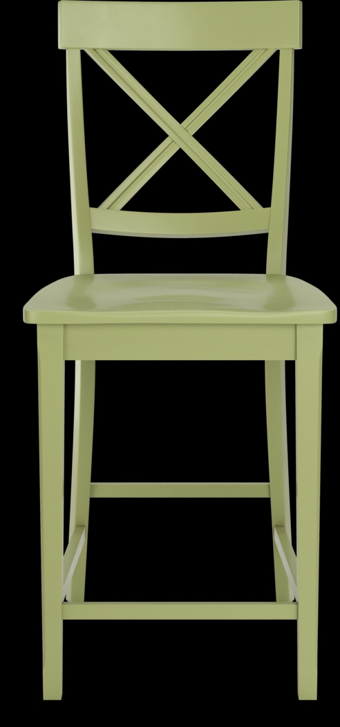 Brynwood White 5 Pc Counter Height Dining Set with Green Stools - Thumbnail - Image 6