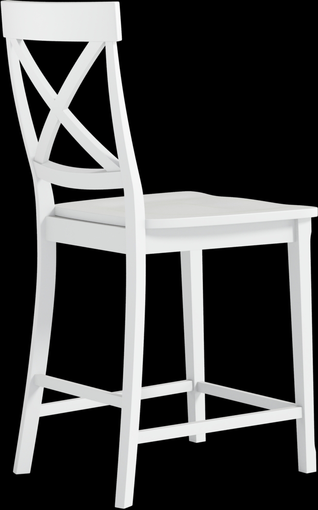 Brynwood Black 5 Pc Counter Height Dining Set with White Stools - Thumbnail - Image 6