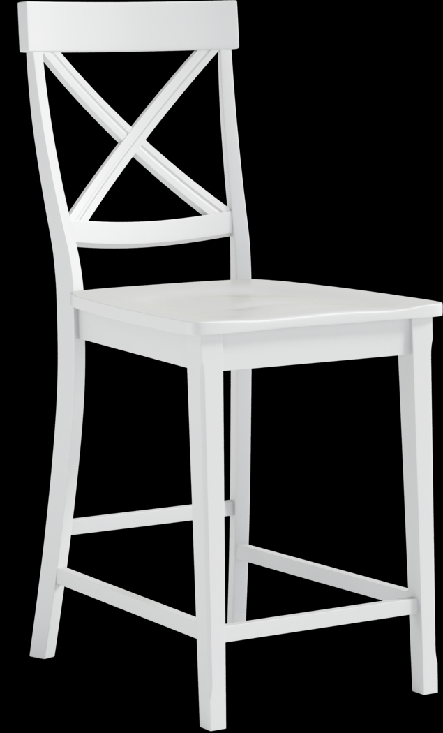 Brynwood Black 5 Pc Counter Height Dining Set with White Stools - Thumbnail - Image 4