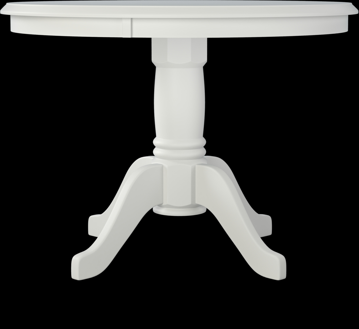 Brynwood White 5 Pc Round Dining Set with Blue Chairs - Thumbnail - Image 3