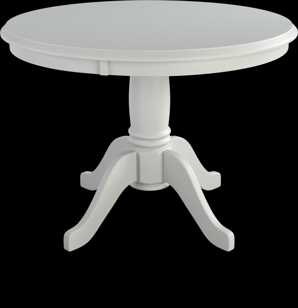 Brynwood White 5 Pc Round Dining Set with Blue Chairs - Thumbnail - Image 2