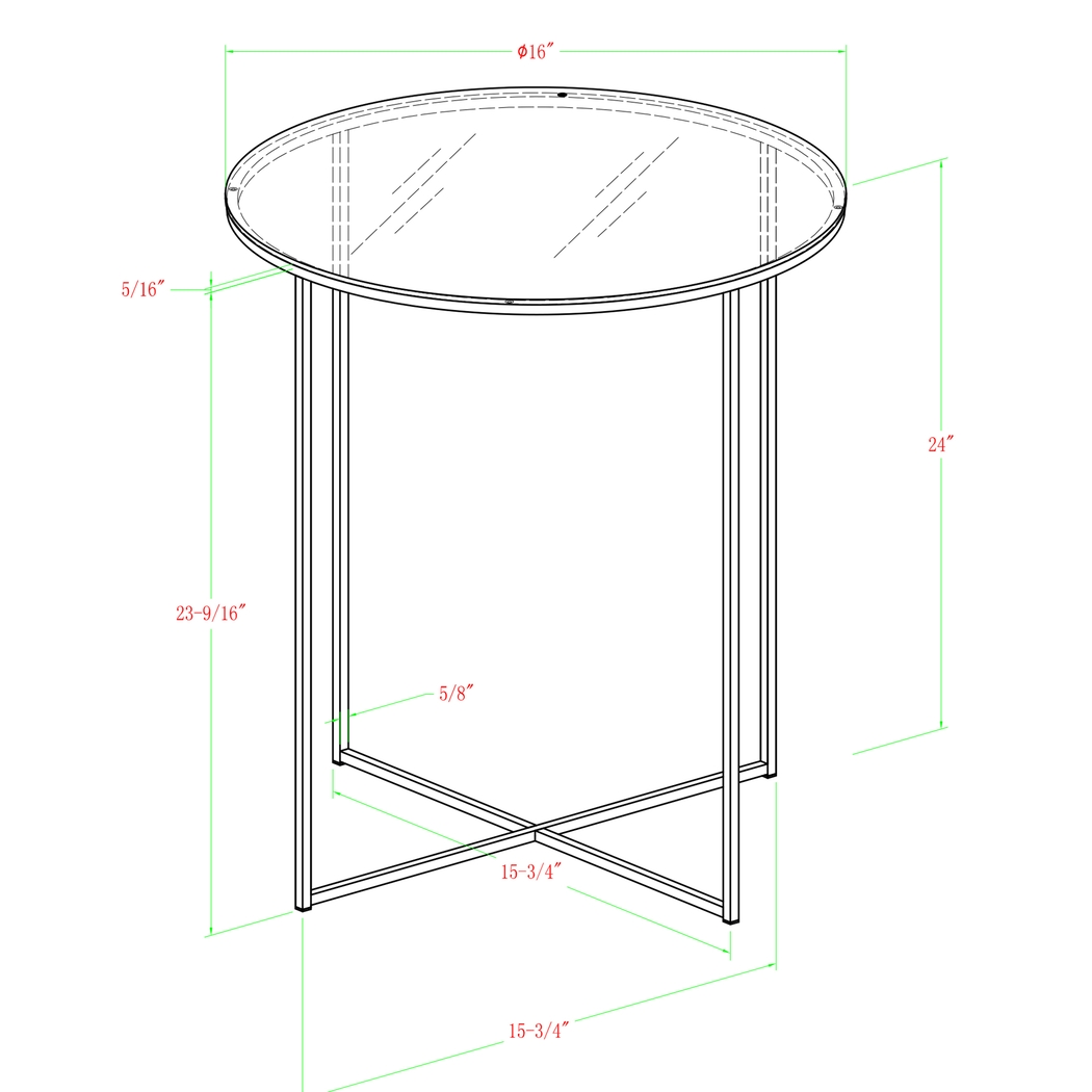Bryon Alley Gold Accent Table - Thumbnail - Image 5