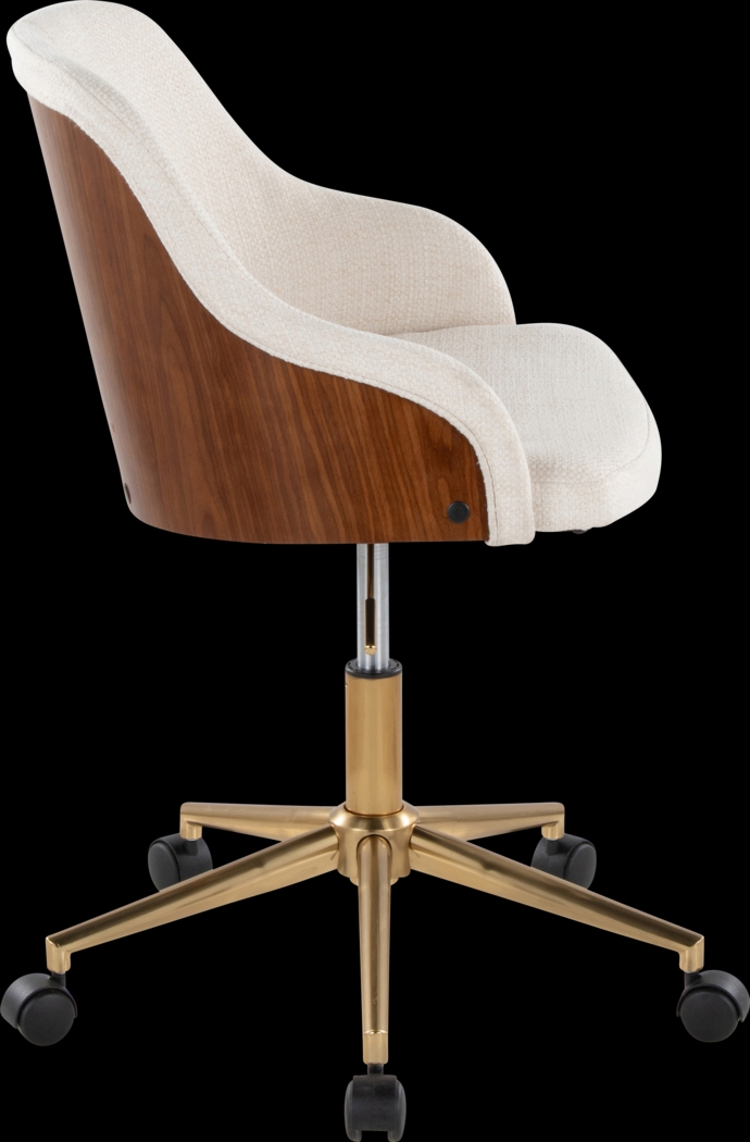 Bryta III Cream Desk Chair - Thumbnail - Image 2