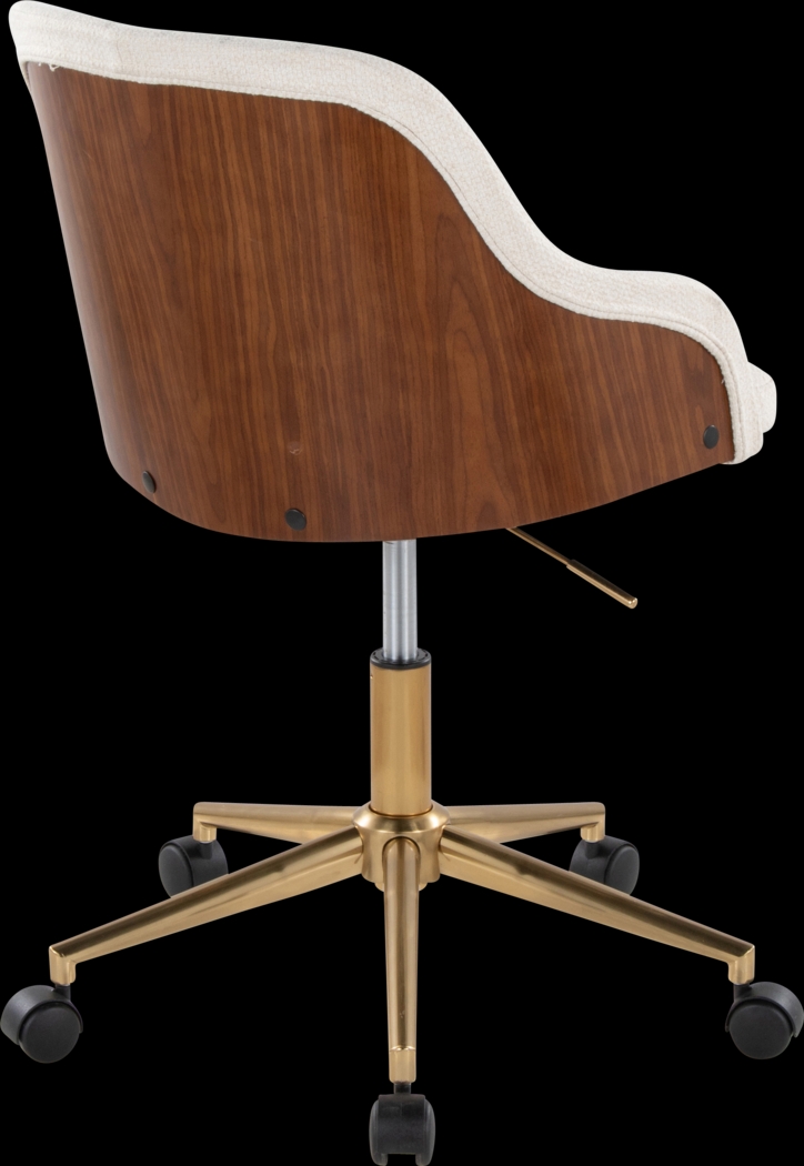Bryta III Cream Desk Chair - Thumbnail - Image 3