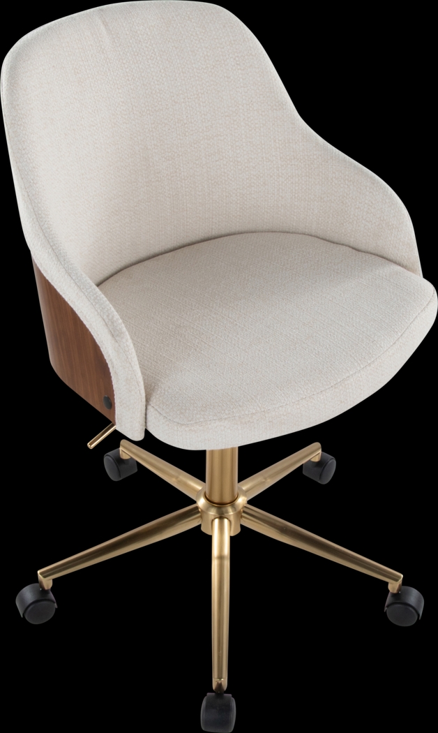 Bryta III Cream Desk Chair - Thumbnail - Image 5