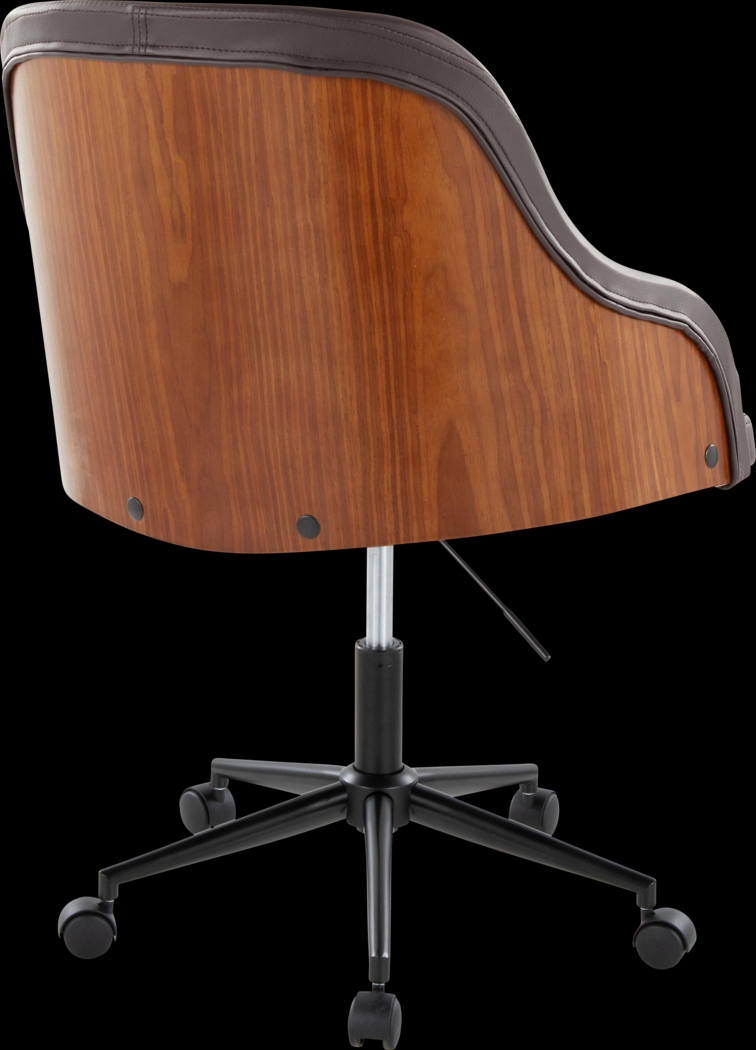Bryta IV Brown Desk Chair - Thumbnail - Image 2
