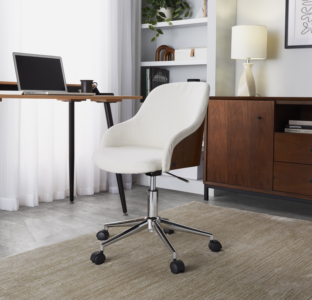 Bryta IV Cream Desk Chair - Thumbnail - Image 2