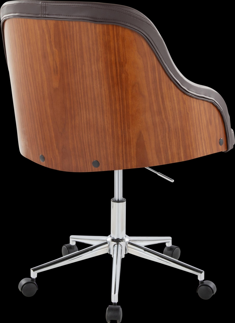 Bryta V Brown Desk Chair - Thumbnail - Image 2