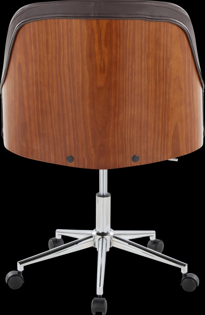 Bryta V Brown Desk Chair - Thumbnail - Image 3