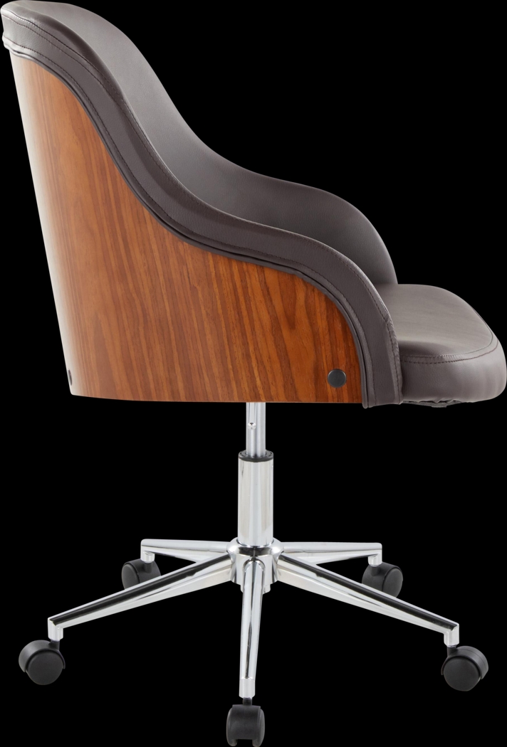 Bryta V Brown Desk Chair - Thumbnail - Image 4