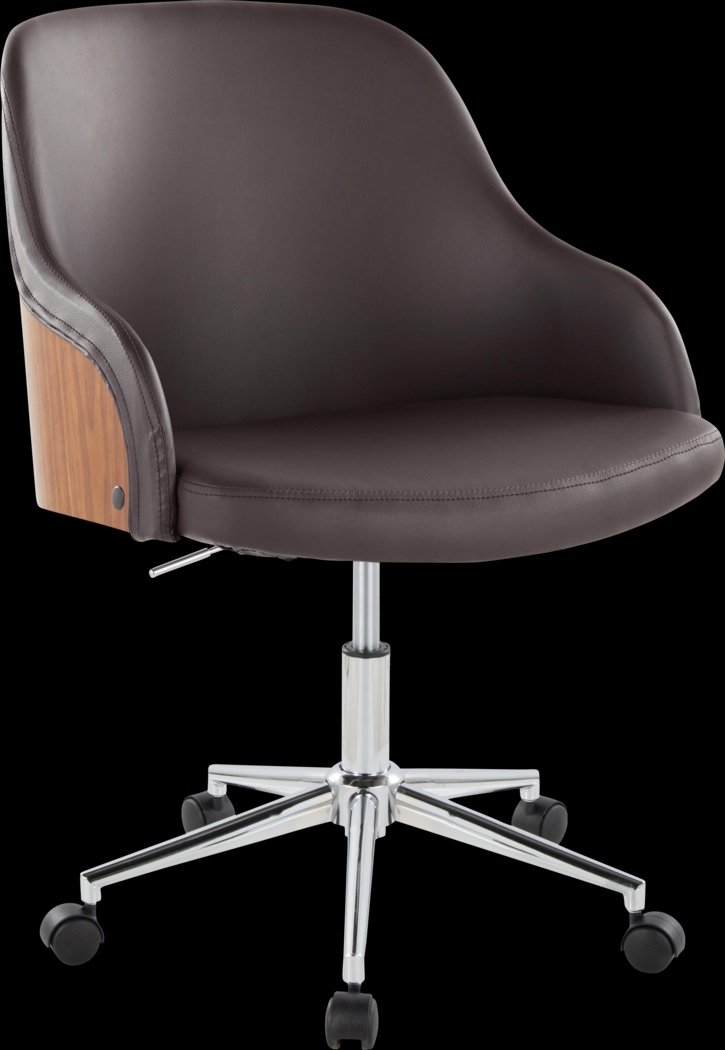 Bryta V Brown Desk Chair - Thumbnail - Image 1