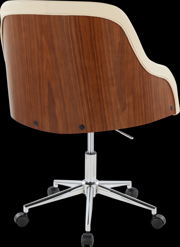Bryta V Cream Desk Chair - Thumbnail - Image 2