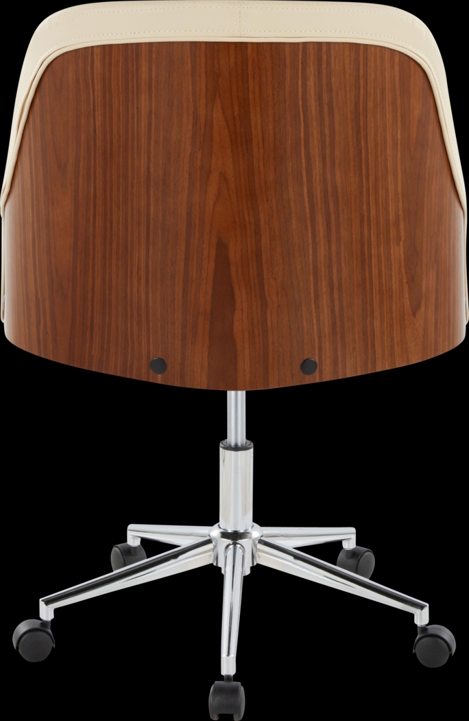 Bryta V Cream Desk Chair - Thumbnail - Image 4