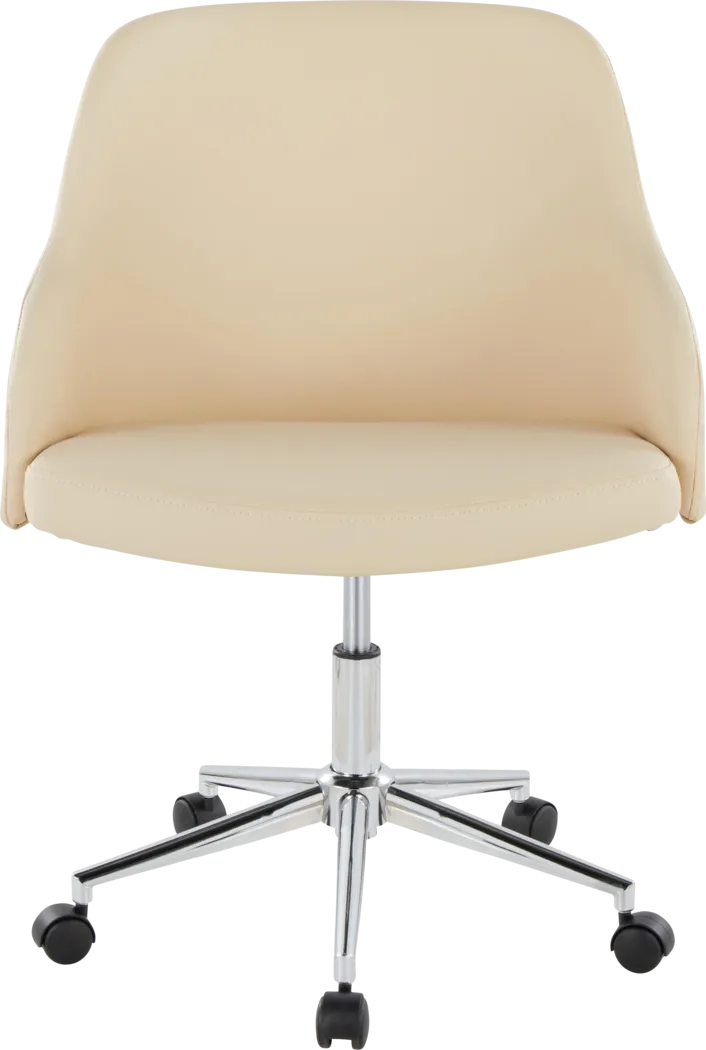 Bryta V Cream Desk Chair - Thumbnail - Image 6