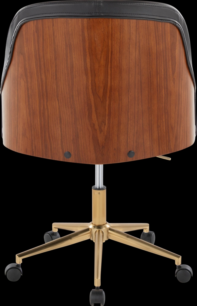 Bryta VI Black Desk Chair - Thumbnail - Image 2