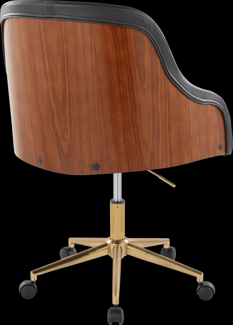 Bryta VI Black Desk Chair - Thumbnail - Image 4