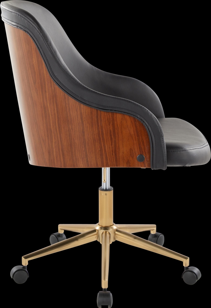 Bryta VI Black Desk Chair - Thumbnail - Image 5