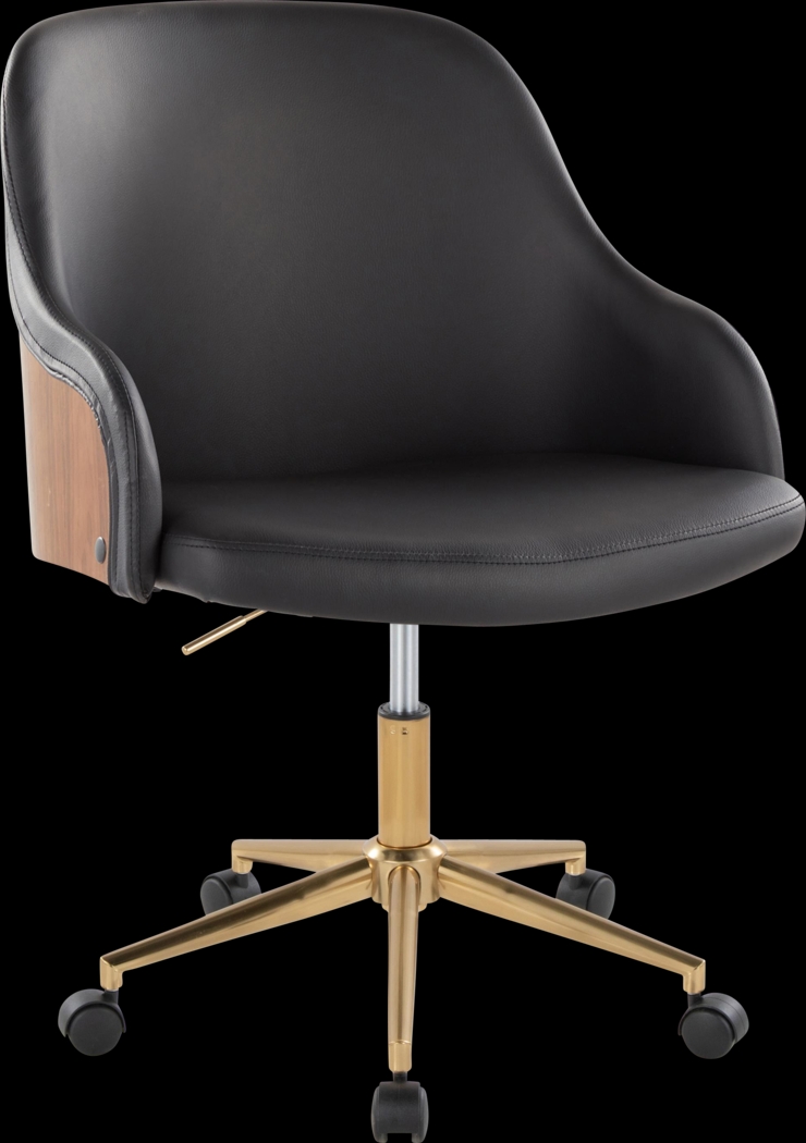Bryta VI Black Desk Chair - Thumbnail - Image 1