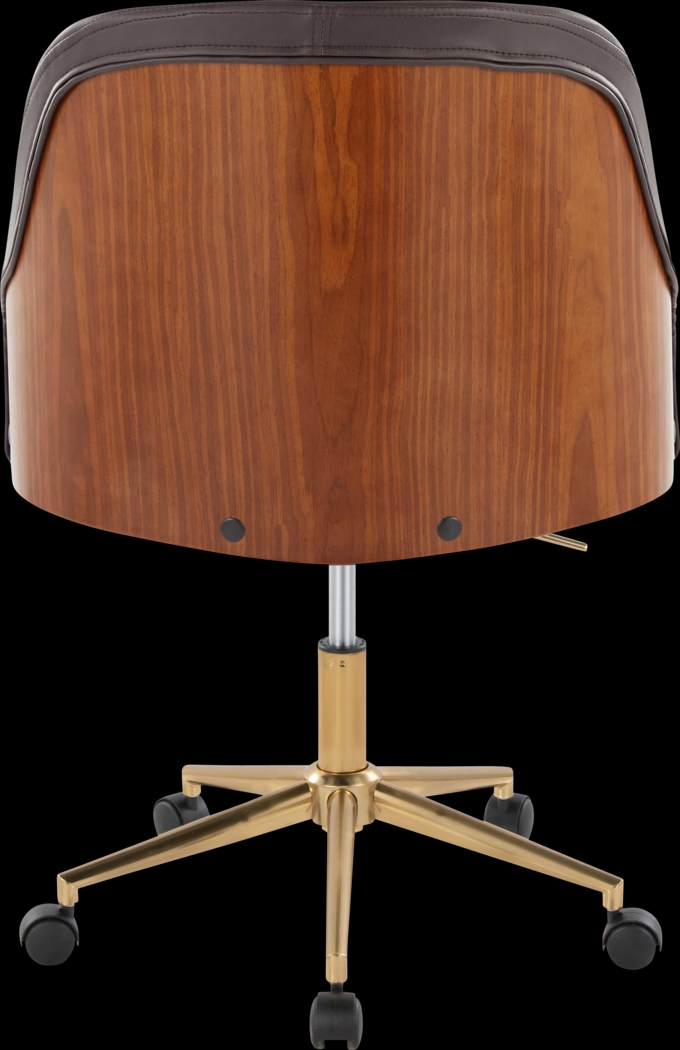 Bryta VI Brown Desk Chair - Thumbnail - Image 2