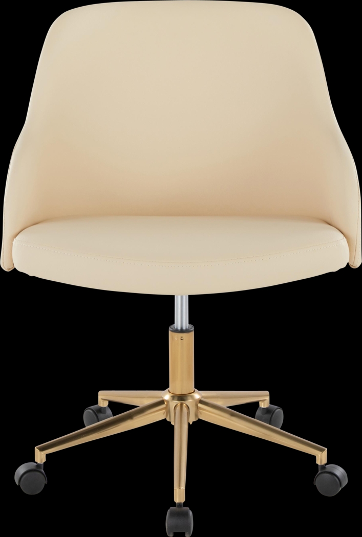 Bryta VI Cream Desk Chair - Thumbnail - Image 3