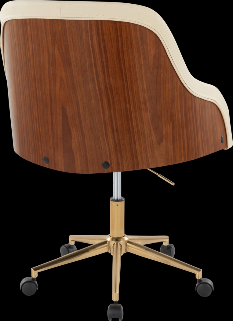Bryta VI Cream Desk Chair - Thumbnail - Image 4