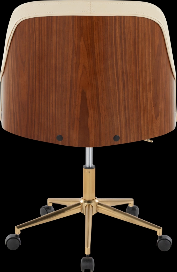 Bryta VI Cream Desk Chair - Thumbnail - Image 5