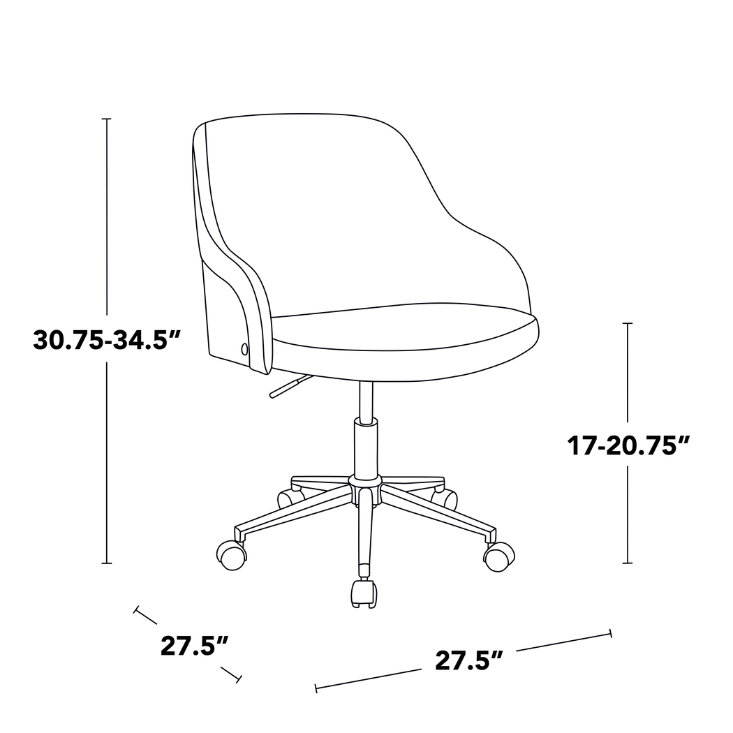 Bryta VI Cream Desk Chair - Thumbnail - Image 7