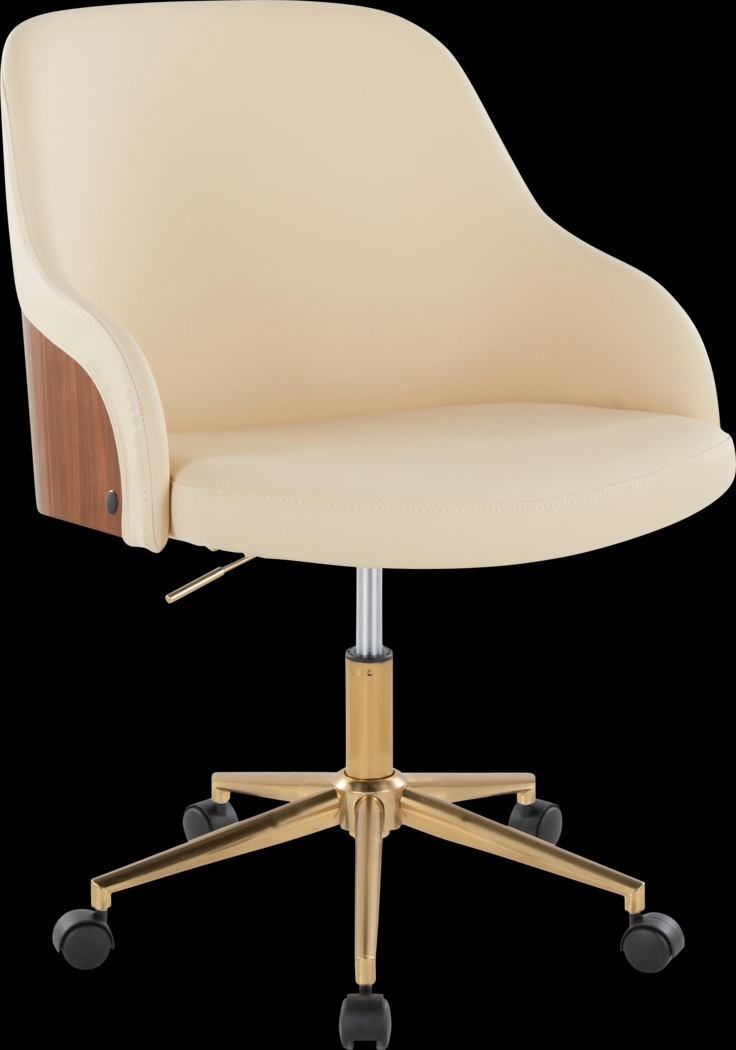 Bryta VI Cream Desk Chair - Thumbnail - Image 1
