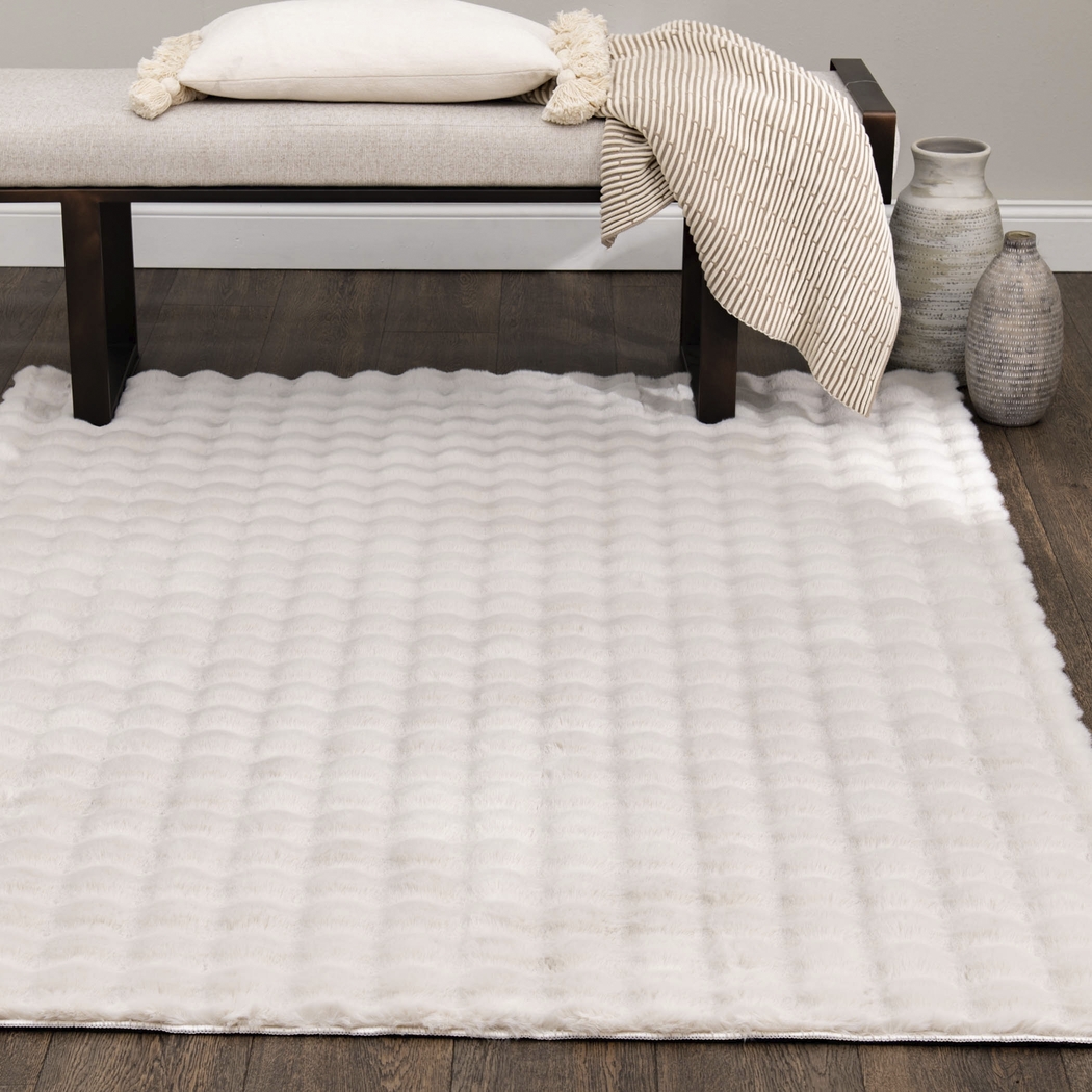 Bubble Minky Ivory 7'6 x 9'6 Rug - Thumbnail - Image 2
