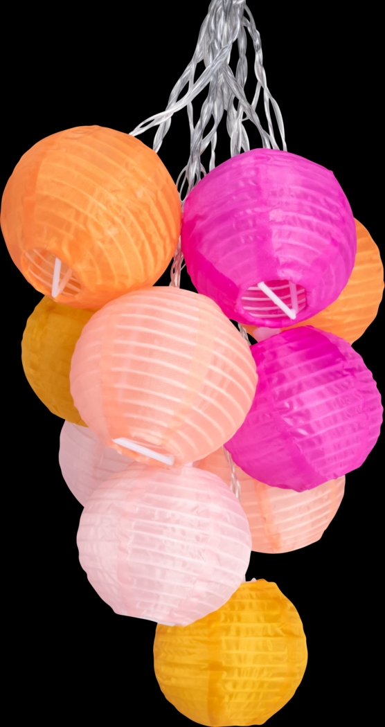 Bubbling Bauble Pink Outdoor Solar String Lights - Thumbnail - Image 1