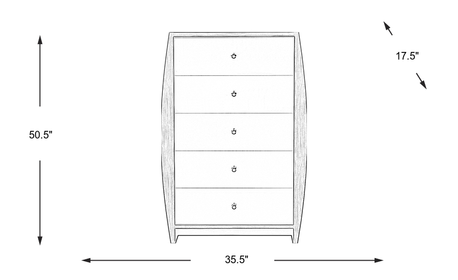Dimension Image. Please refer to the Dimension Tab on this page for dimension details.