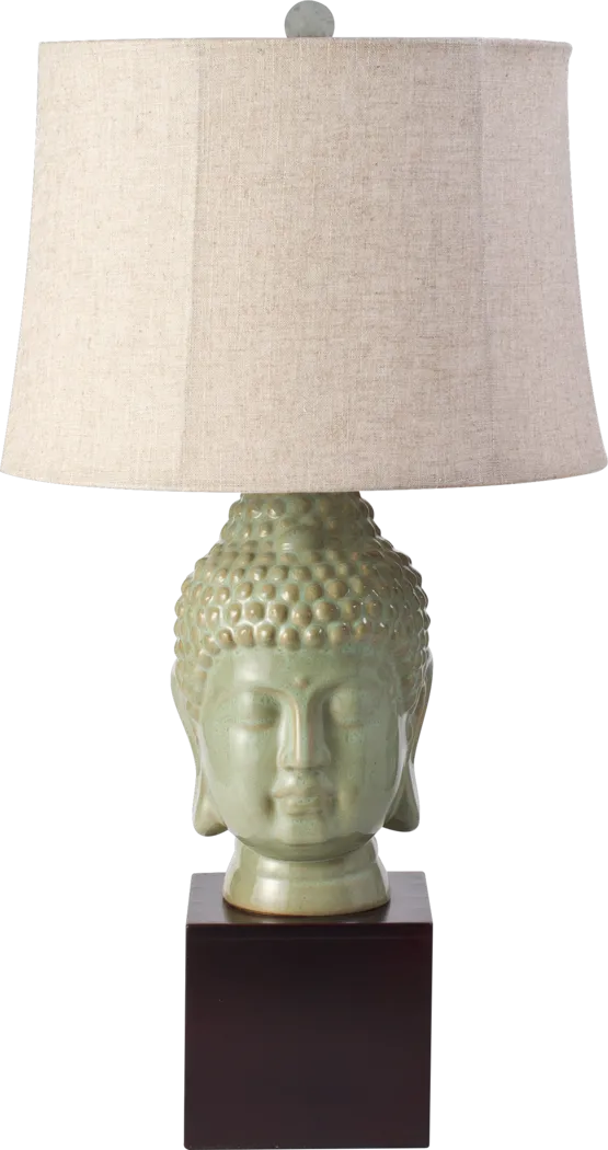 Buddha Head Green Lamp - Thumbnail - Image 1