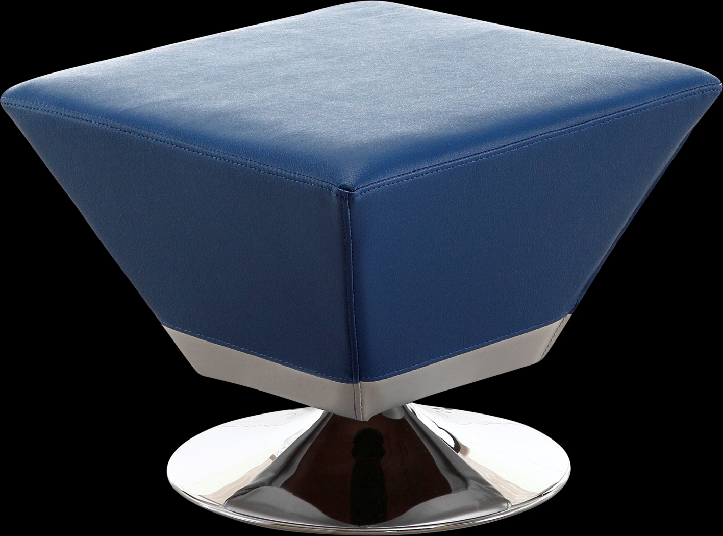 Buecker Blue Swivel Ottoman - Thumbnail - Image 1