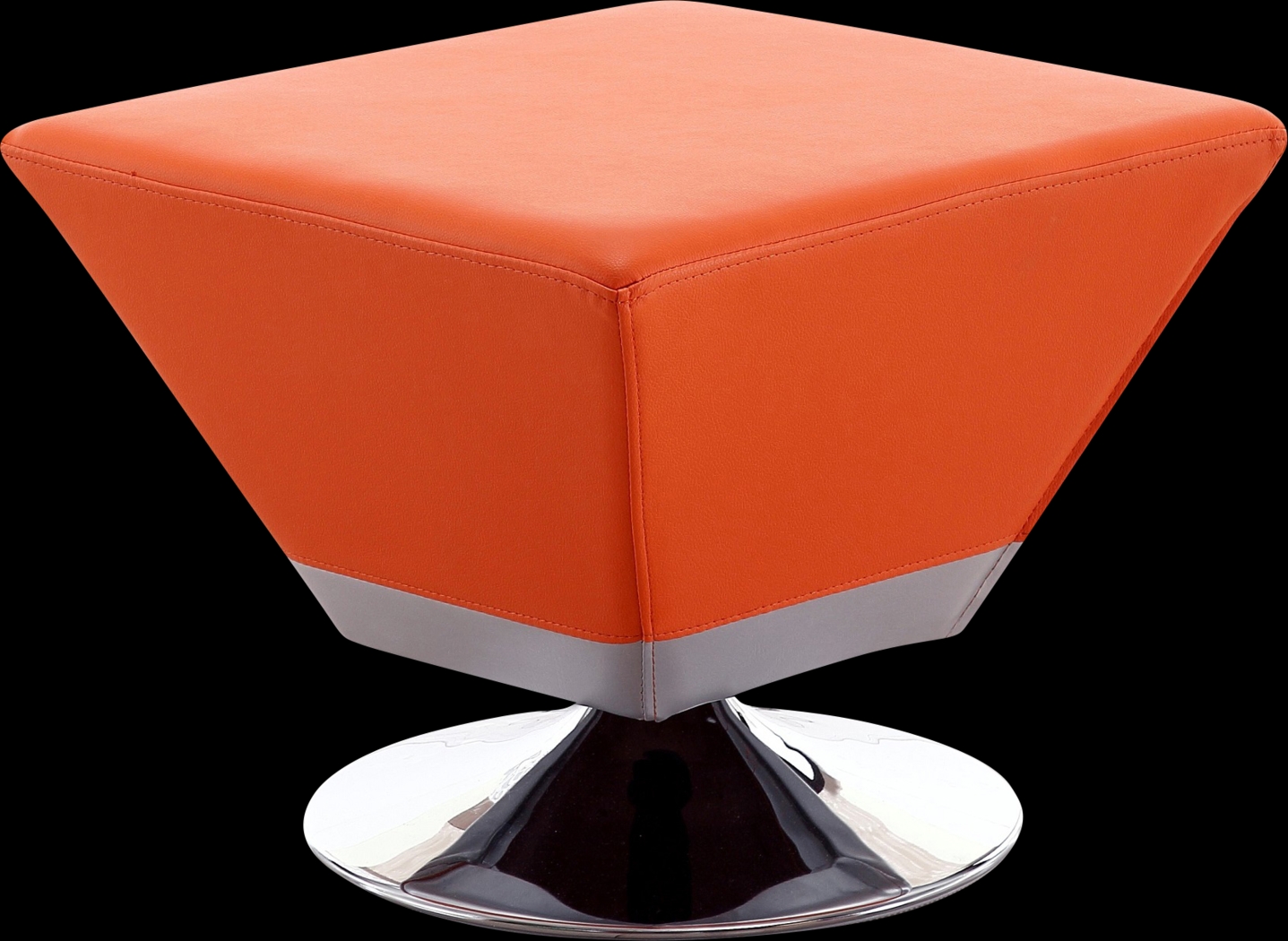 Buecker Orange Swivel Ottoman - Thumbnail - Image 1