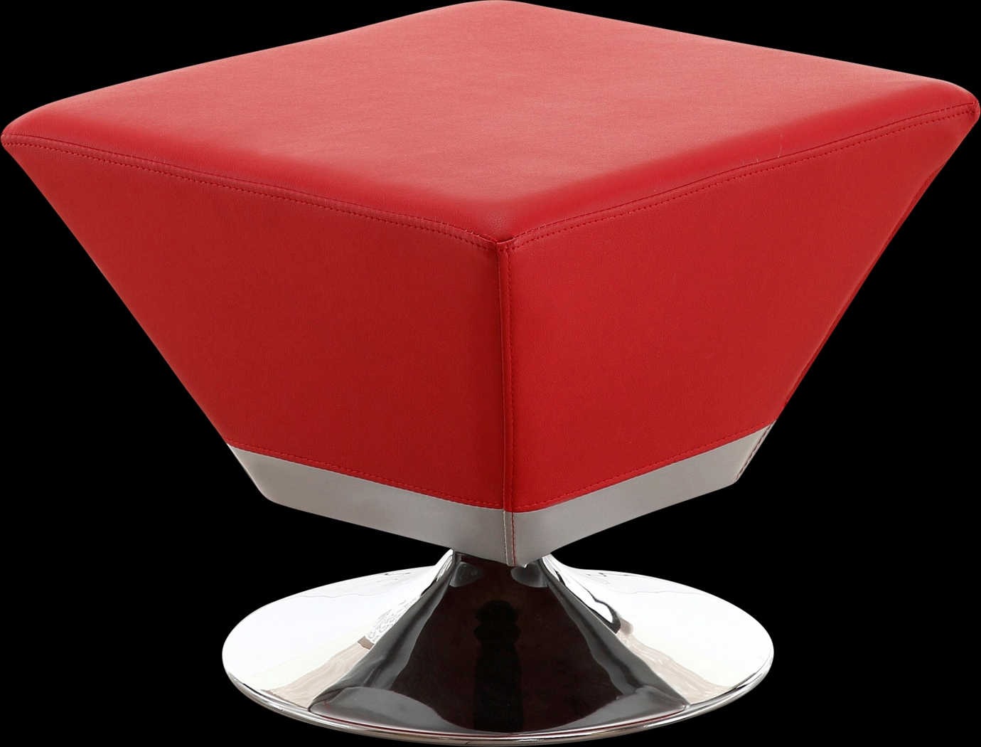 Buecker Red Swivel Ottoman - Thumbnail - Image 1