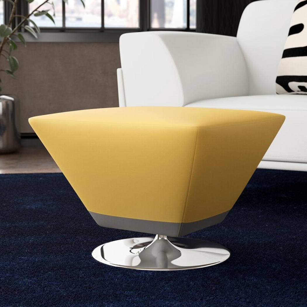 Buecker Yellow Swivel Ottoman - Thumbnail - Image 2