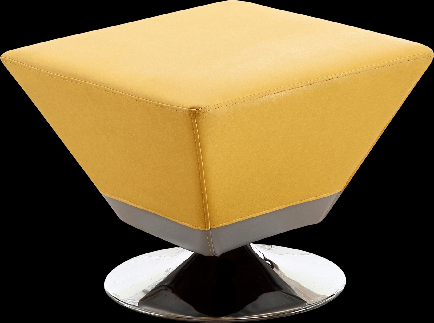 Buecker Yellow Swivel Ottoman - Thumbnail - Image 1