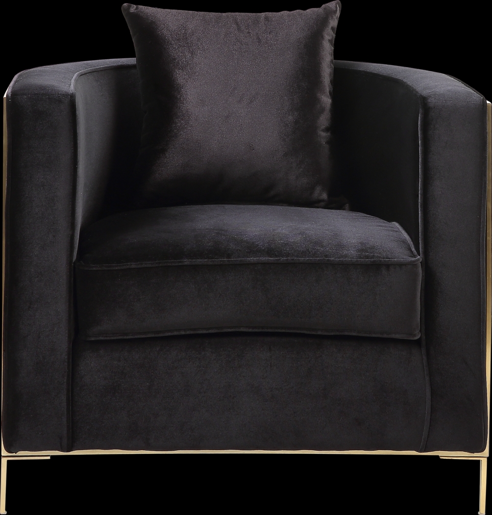 Buellton Black Accent Chair with Pillow - Thumbnail - Image 2