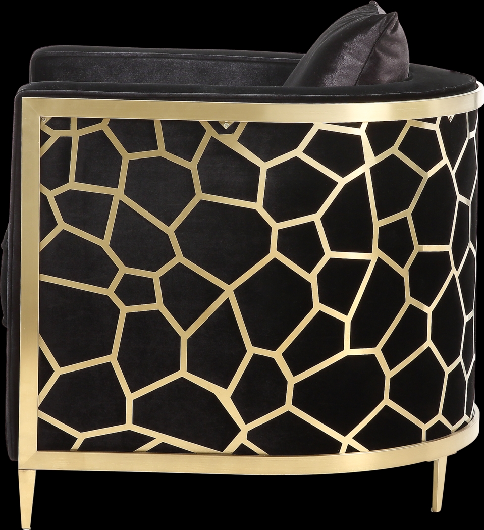 Buellton Black Accent Chair with Pillow - Thumbnail - Image 3