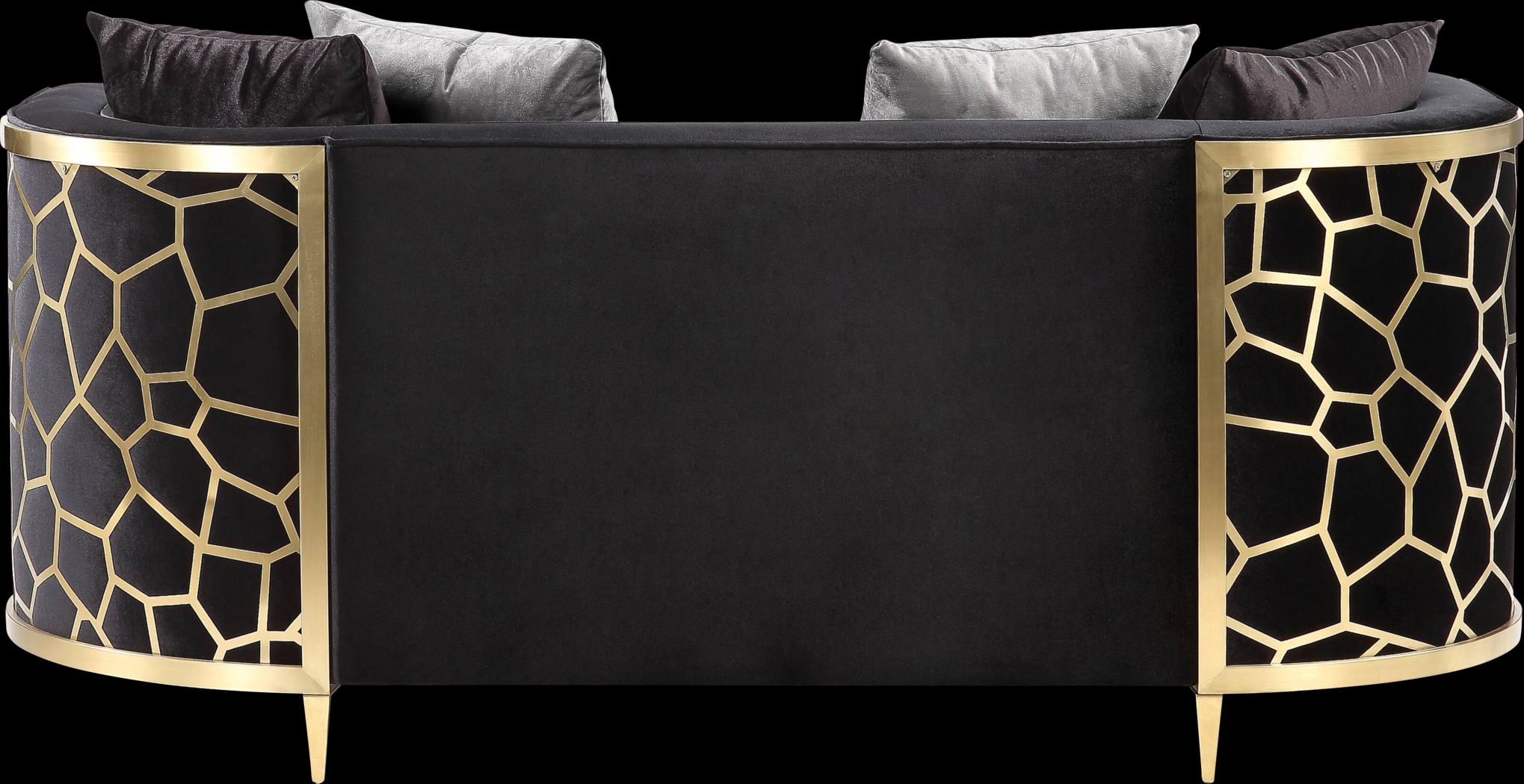 Buellton Black Loveseat with Four Pillows - Thumbnail - Image 3