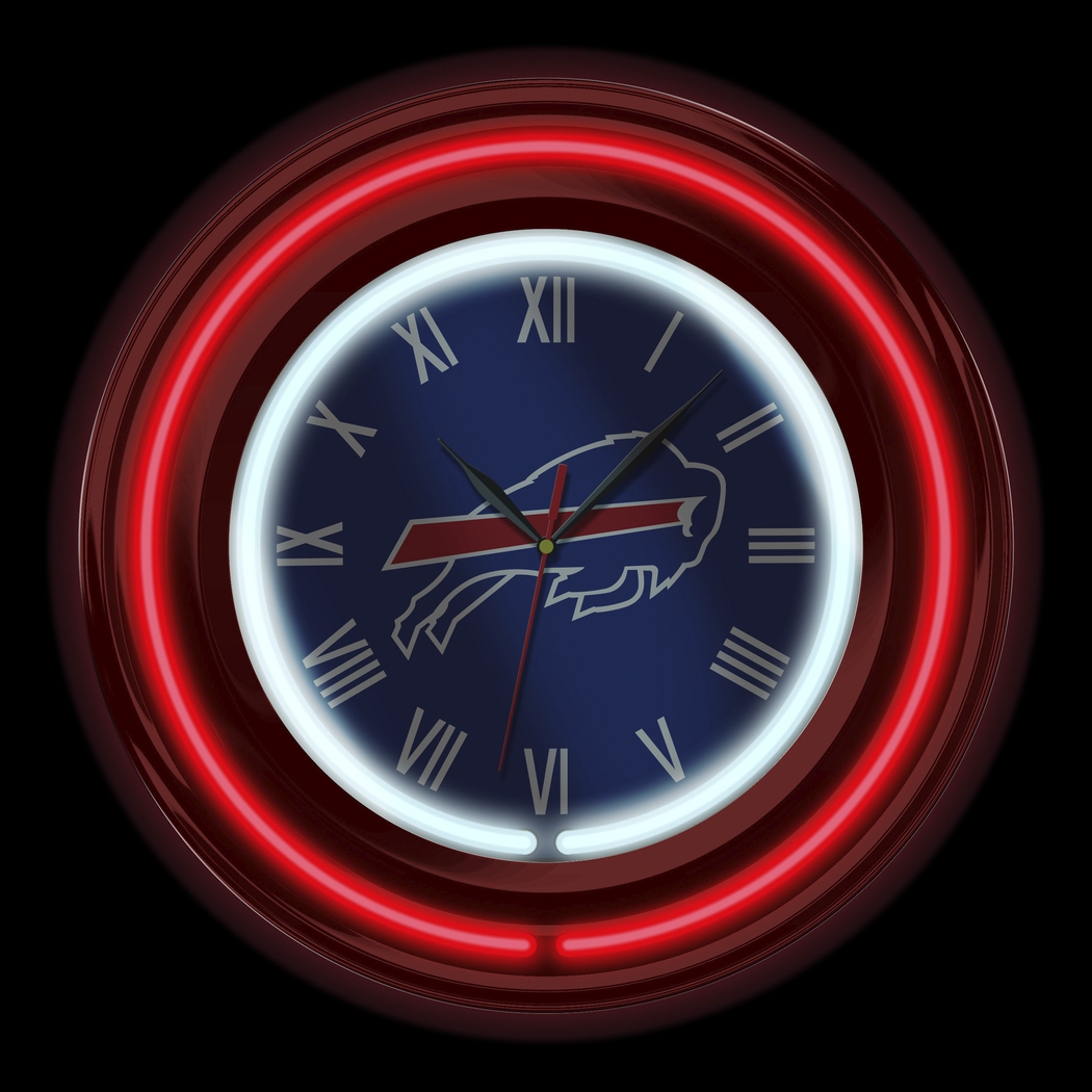 Buffalo Bills Blue Neon Wall Clock - Thumbnail - Image 3