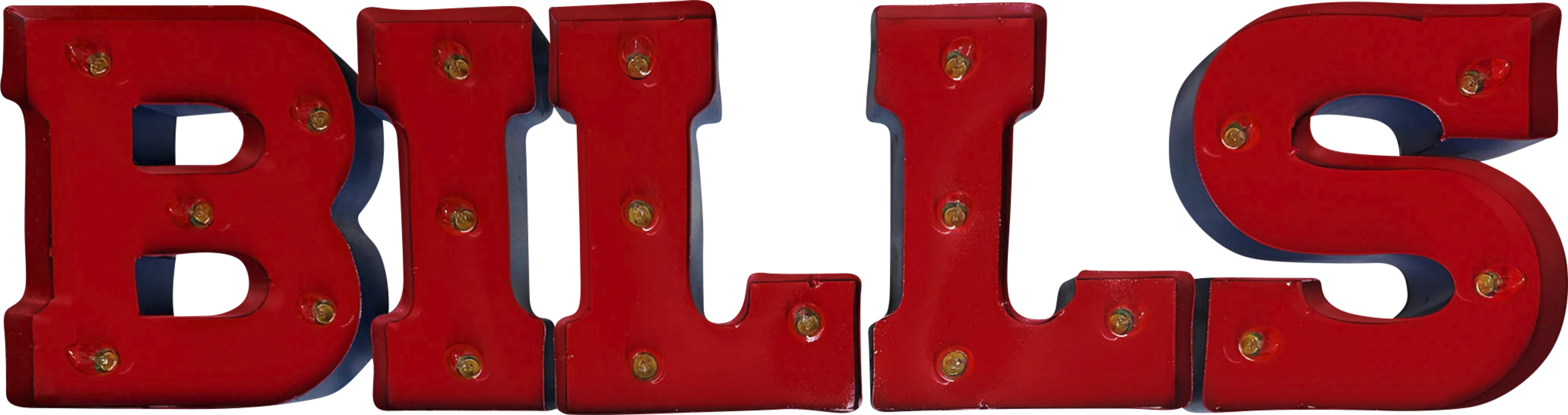 Buffalo Bills Red Metal Wall Decor - Thumbnail - Image 1