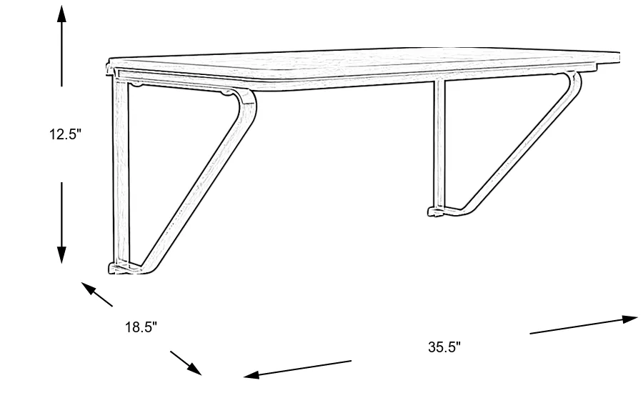 Dimension Image. Please refer to the Dimension Tab on this page for dimension details.