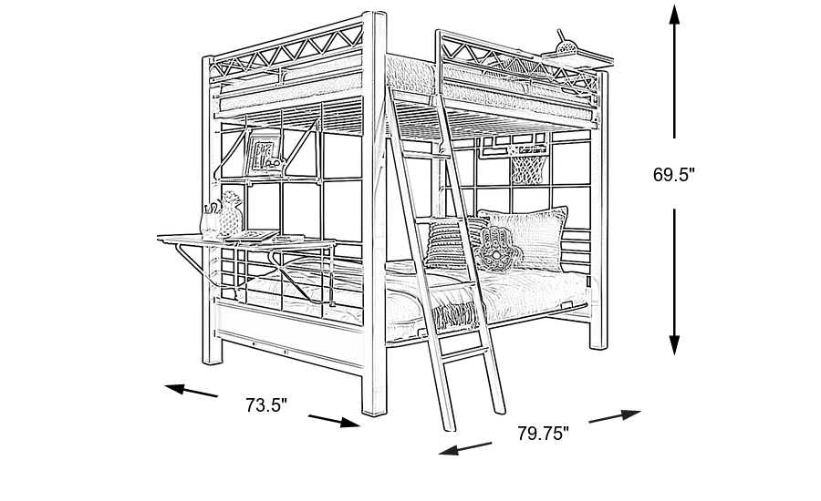 Dimension Image. Please refer to the Dimension Tab on this page for dimension details.