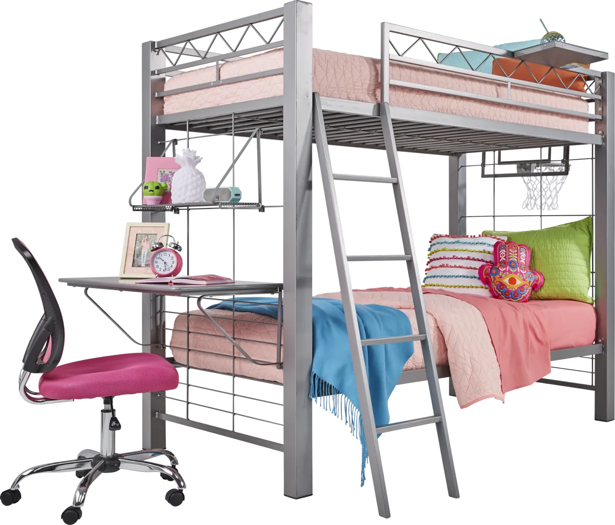 Build-a-Bunk Gray Basketball Hoop Accessory - Thumbnail - Image 4