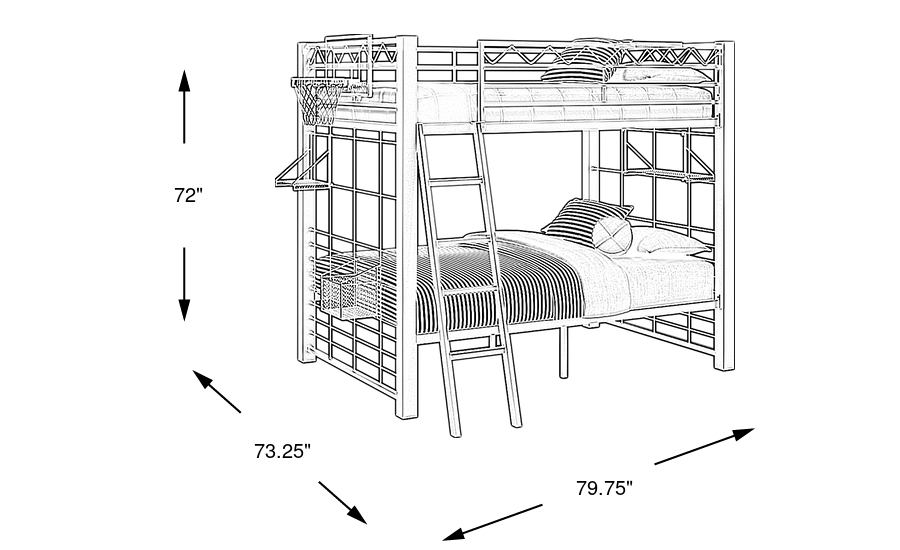 Dimension Image. Please refer to the Dimension Tab on this page for dimension details.